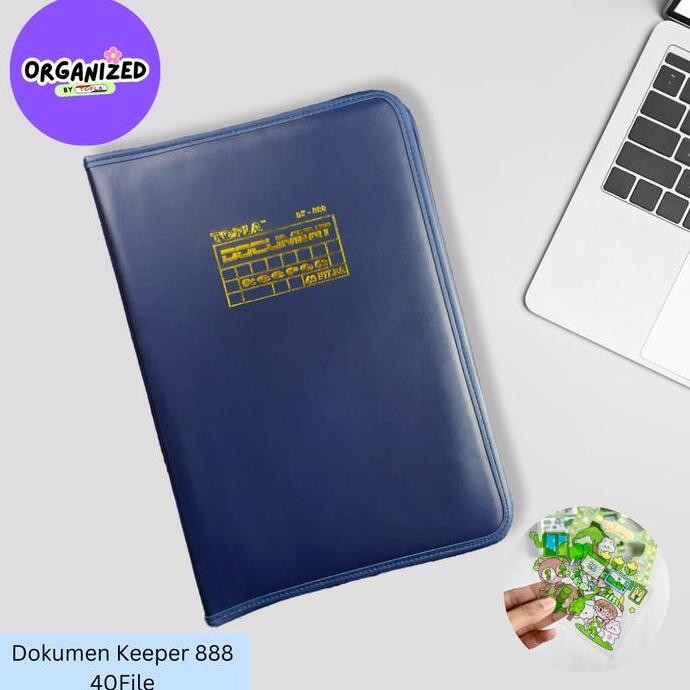 TOPLA Map Dokumen Keeper Ijazah Resleting Map Dokumen F4 REZ