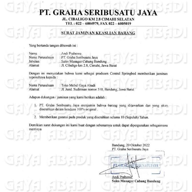 Springbed Centra Silver Dominiq / Kasur Central Silver Dominiq - Central Springbed