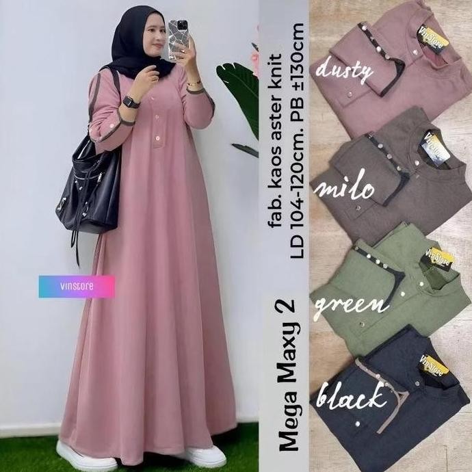 Gamis Mega Maxi Inara Zm / Gamis Wanita Kekinian / Baju / Dress Muslimah / Pakaian Wanita Mewah Syar