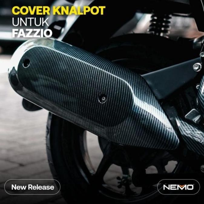 Cover Tutup Knalpot Fazzio Premium Carbon/Aksesoris Yamaha Fazzio Diskon