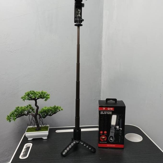 TNW Q18 Gimbal Stabilizer Handphone Gimbal Hp Stabilizer Tongsis Hp Bluetooth Tripod