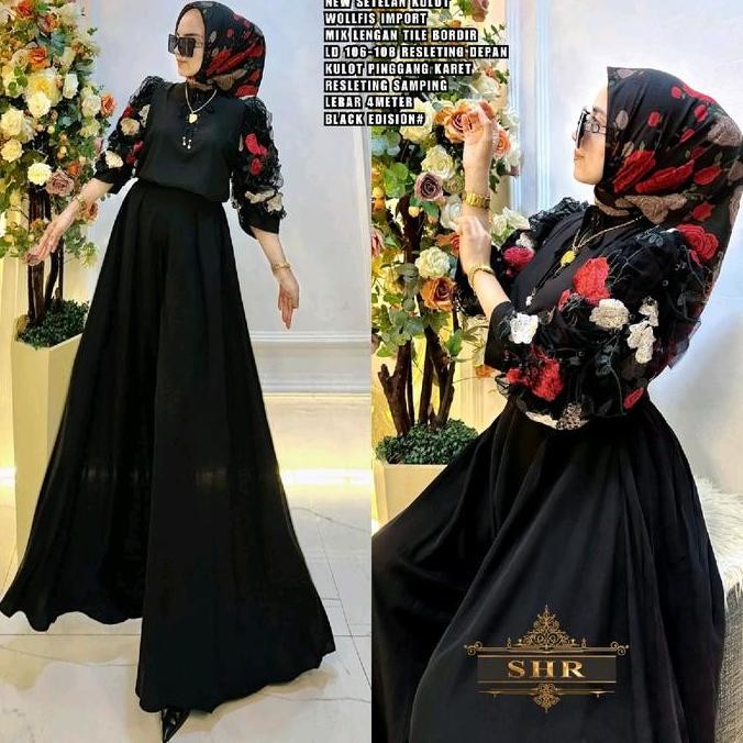 Shr Set Kulot Wollfis Bungga Muslim