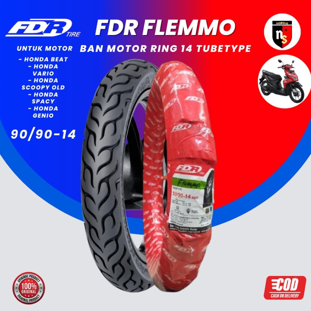Baru Ban Motor Matic / FDR Flemmo 90/90 ring 14 Tube type