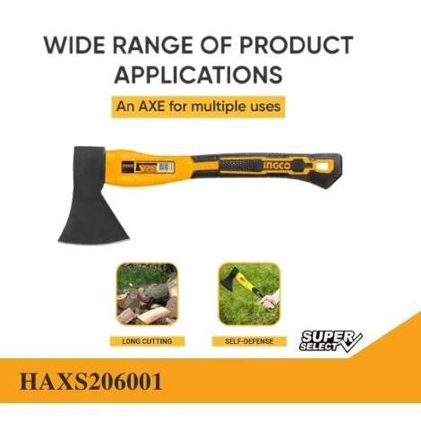 jhonxie- Ingco HAXS206001 Kapak Kampak Baja Potong Kayu 600g Axe