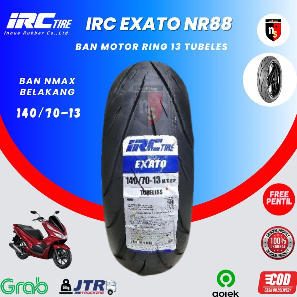 Baru Ban IRC Exato NR88 140/70 Ring 13 Tubeless Free Pentil