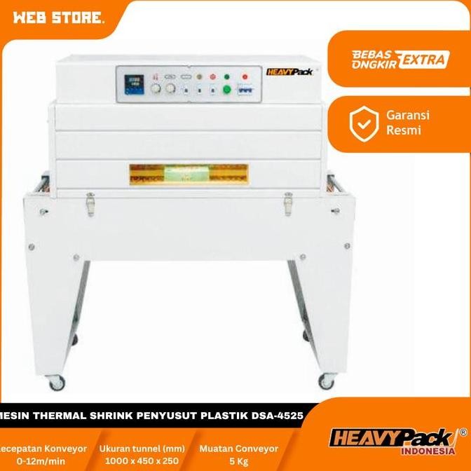 JERICOMM Mesin Kemasan Penyusut Plastik Wrap atau Thermal Shrink Tunnel HEAVYPACK DSA-4525