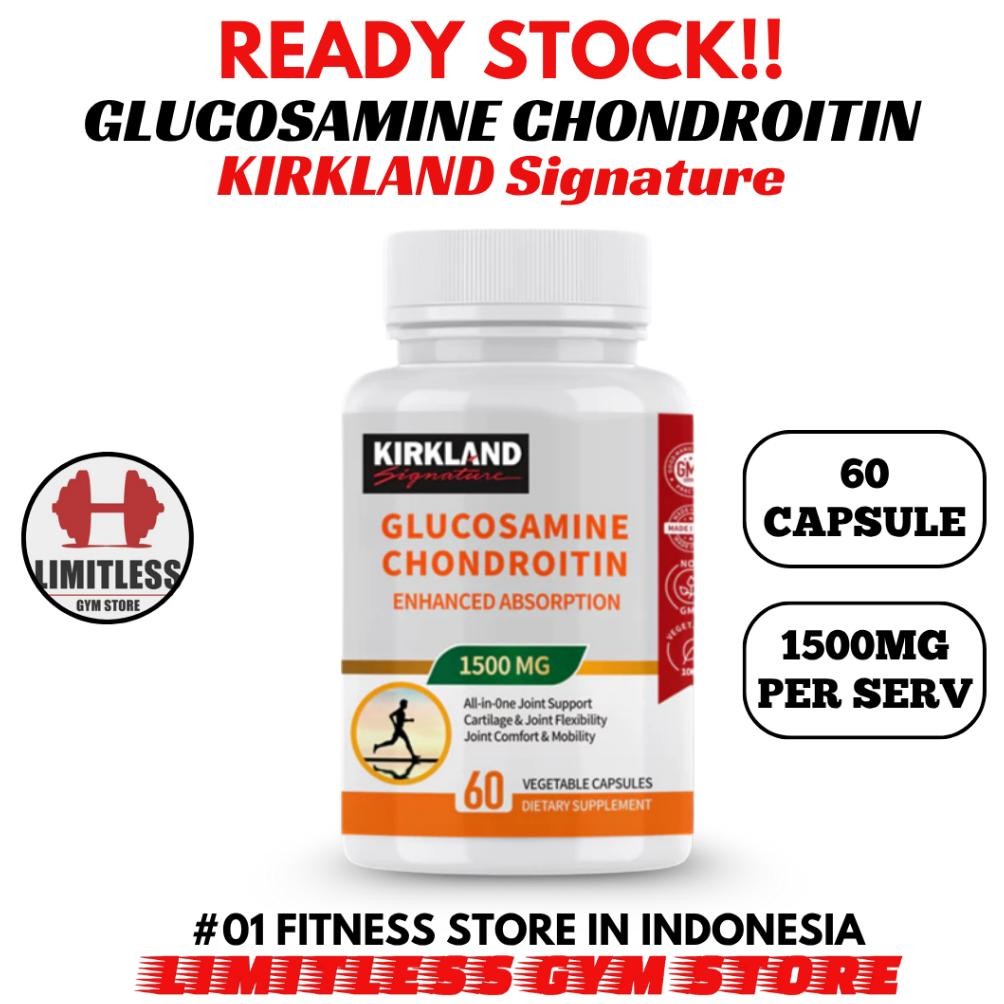 (Promo) Usa Glucosamine Chondroitin 1500Mg 60 Kapsul Suplemen Kesehatan Sendi Glukosamin Original