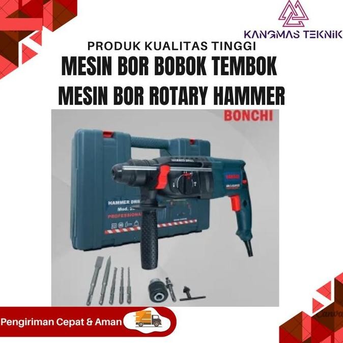 ZYUNJI- MESIN BOR 3 FUNGSI BOR GBH 26 MESIN BOBOK BETON 3 FUNGSI MESIN BOR HAMMER DRILL ROTARY HAMME
