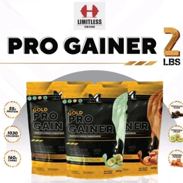 Musclefirst Gold Pro Gainer 2 Lbs - 900G Susu Pemula Gym Mass Penambah Massa Otot Original