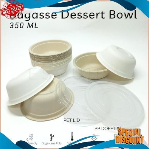 Termurah Bagasse Dessert Snack Bowl 350 ML BG350