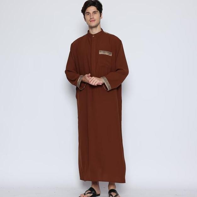 Allev Gamis Pria Yasin Thobe Caramel Cafe