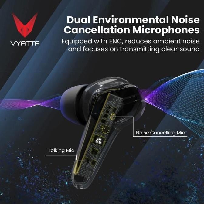 VYATTA AIRBOOM NITRO ALPHA TWS BLUETOOTH HEADSET EARPHONE GAMING G