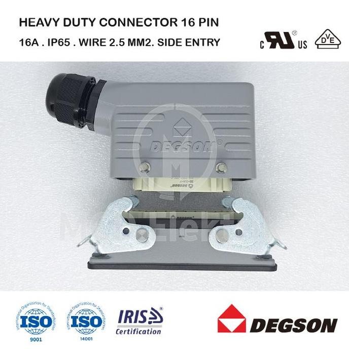 Heavy Duty Connector 16 Pin Side Entry HDC-DE-16-21-11 Degson