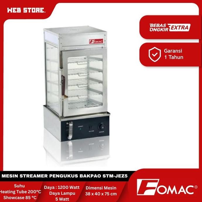 CORVUS Mesin Streamer Pengukus Bakpau Stainles Steel / Buns Food Steamer STM-JEZ5 FOMAC