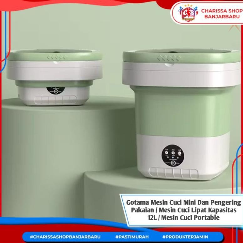 EDELWEIS- Gotama Mesin Cuci Mini Dan Pengering Pakaian / Mesin Cuci Lipat Kapasitas 12L / Mesin Cuci