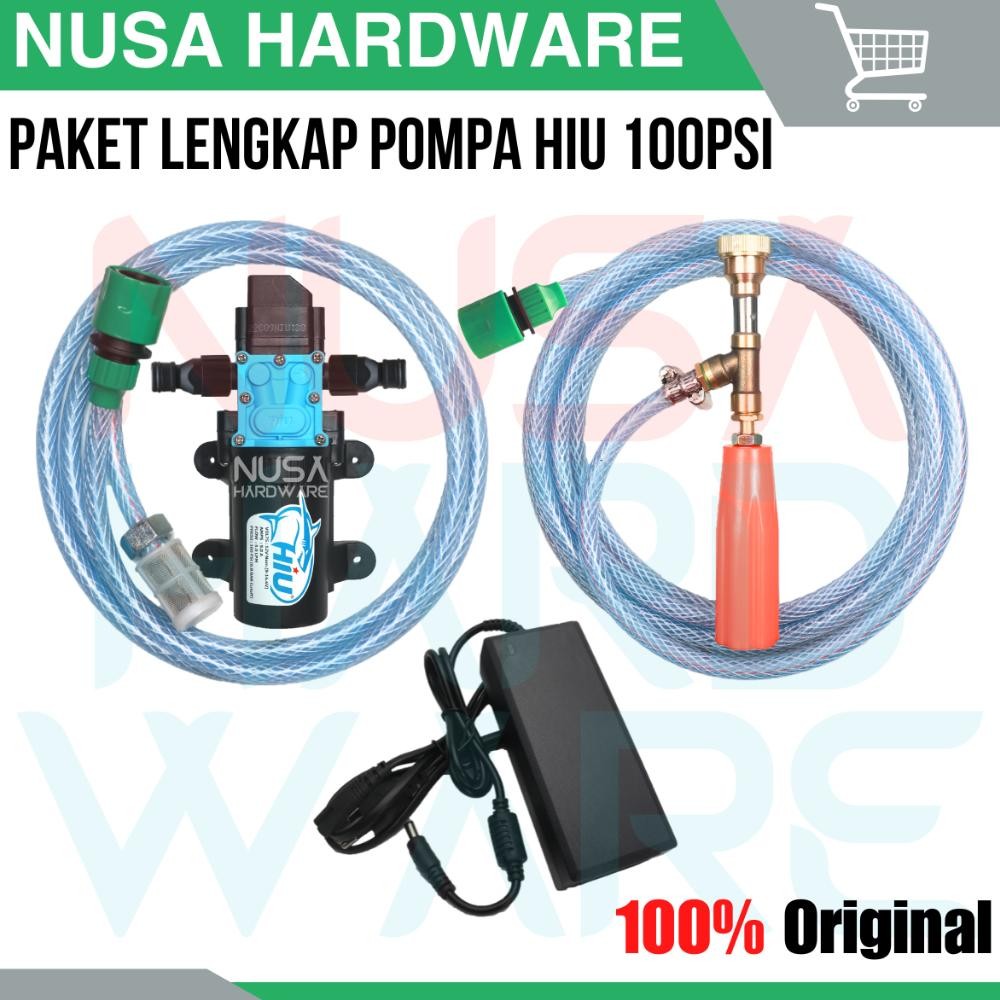 EDELWEIS- PAKET HIU 100 PSI ORIGINAL MESIN POMPA ALAT STEAM MOTOR CUCI MOBIL SEMPROT AC JET CLEANER 