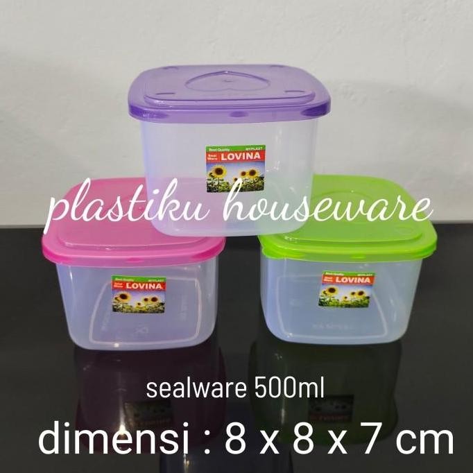 Toples Plastik Kotak Lovina 500 mL