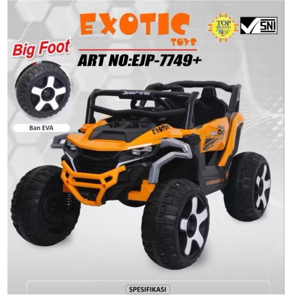 Mobil aki anak besar Exotic EJP 7749+ Ban karet listrik ces casan