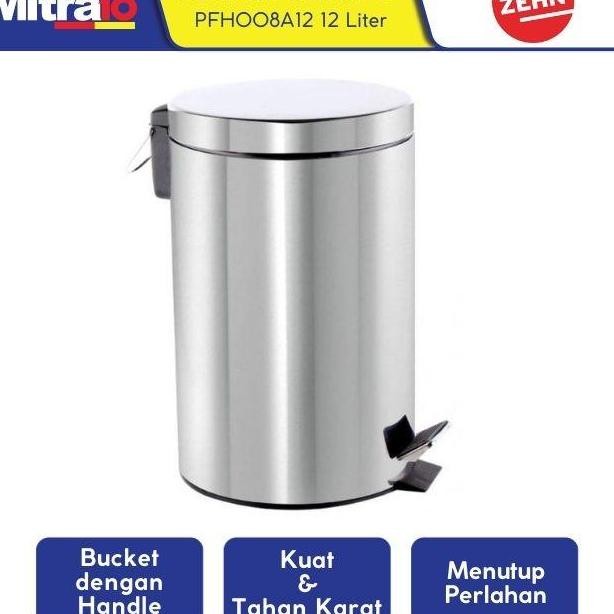 Zehn Tempat Sampah 12 Liter Soft Close Stainless