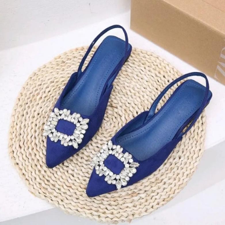 Heatshrin Sandal Heels Wanita Tali Belakang Wedding Shoes Hak 2Cm Mules Kekiniann Bas-12