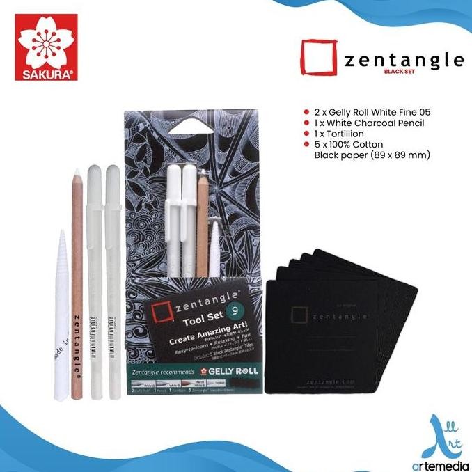 SAKURA ZENTANGLE SET PIGMA MICRON DRAWING PEN ORIGINAL DAN TERPERCAYA