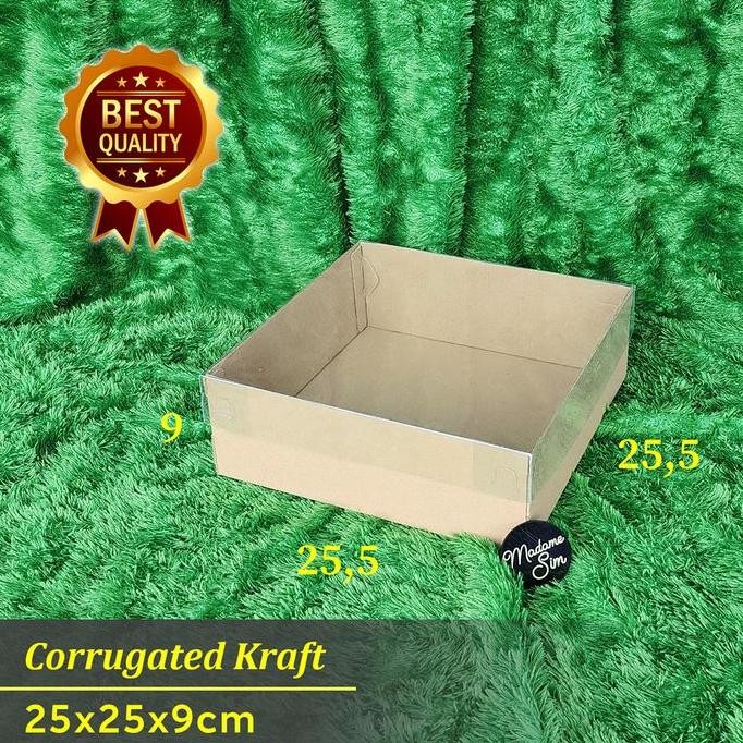 BOX MIKA - DUS KUE - KOTAK - KARDUS 25x25x9 CM