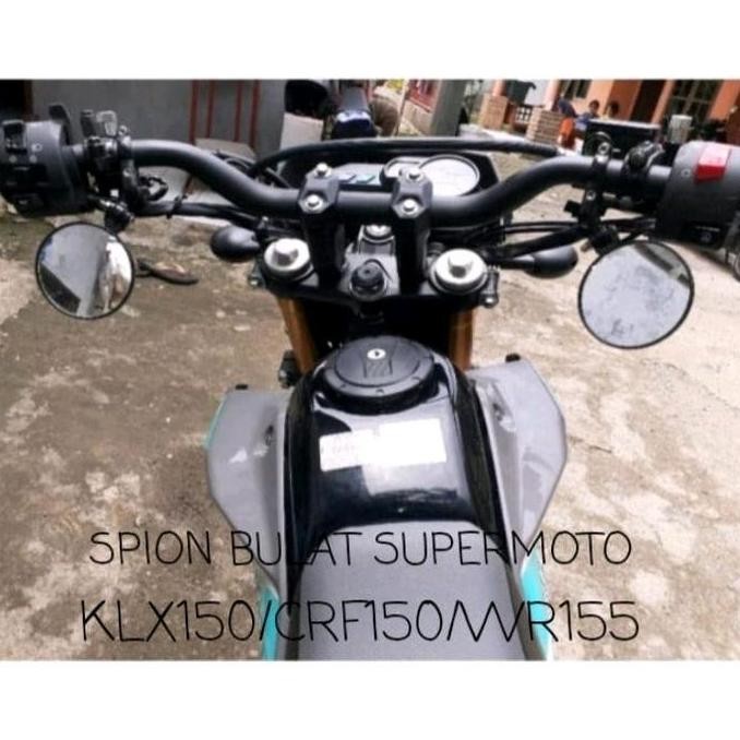 Promo Spion jepit stang bulat KLX-CRF 150-WR 155 supermoto Kaca bening  Original VND COD