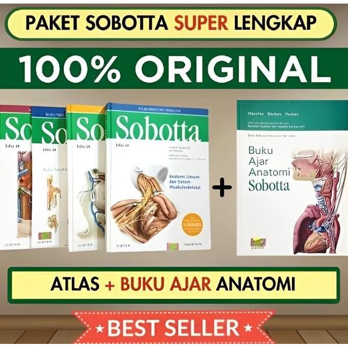 PAKET SOBOTTA Atlas Anatomi + Buku Ajar Anatomi FREE SAMPUL AYB
