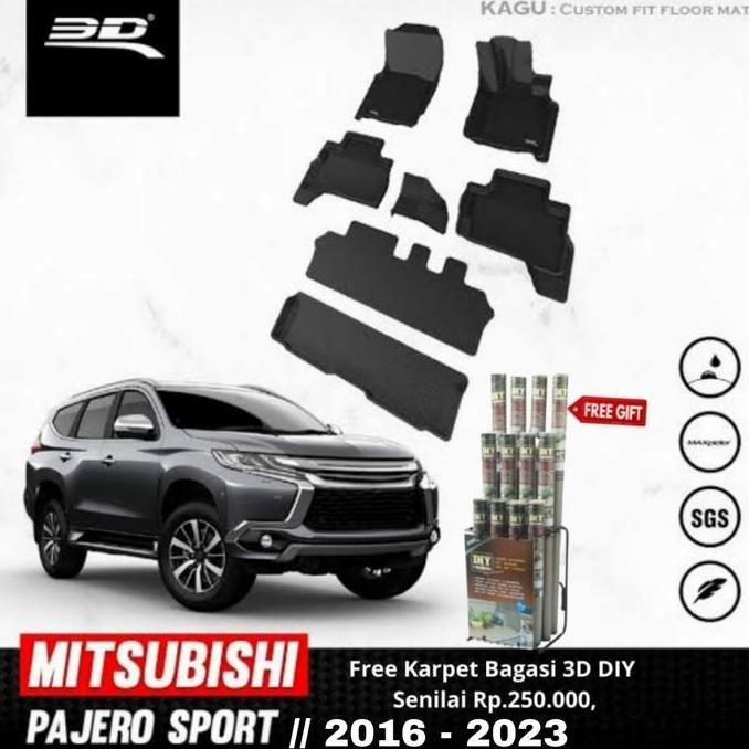 Karpet Mobil 3D KAGUMAT Mitsubishi Pajero Sport 2016-2020