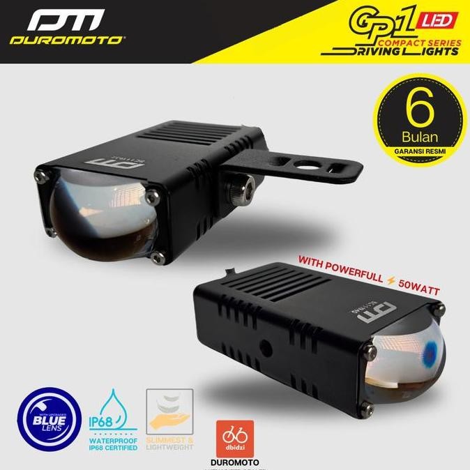 Promo Duromoto GP1 GP 1 Lampu Mini Foglamp LED Motor Adventure Blue Lens COD
