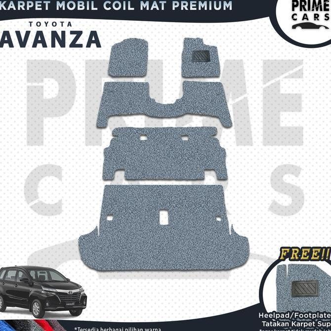 Karpet Mobil Coil mat AVANZA 2003 - 2021 old/ Grand New/ All new/ Veloz - Mie Bihun 1 Warna Full set