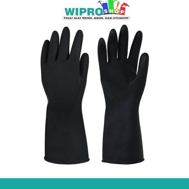 BELERAINTE WIPRO Sarung Tangan Karet Hitam HD STR-85L(Size L) Sarung Tangan Karet Hitam HD STR-85L(S