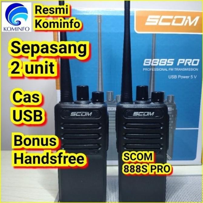 ZOLDYCK- SCOM HT SCOM 888s PRO Talkie Walkie UHF Single Band 3000mAh Baterai Irit Cas USB Komplit de