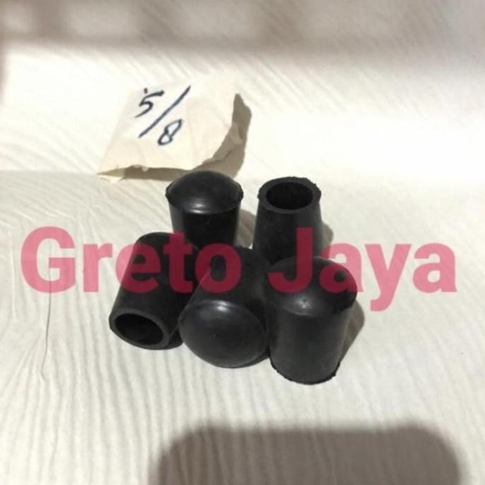Promo ( 5/8 ) Kaki Karet Bulat Hitam 5/8 Inch Inchi In Alas Kursi Meja Besi Tutup Pipa Almunium Alum
