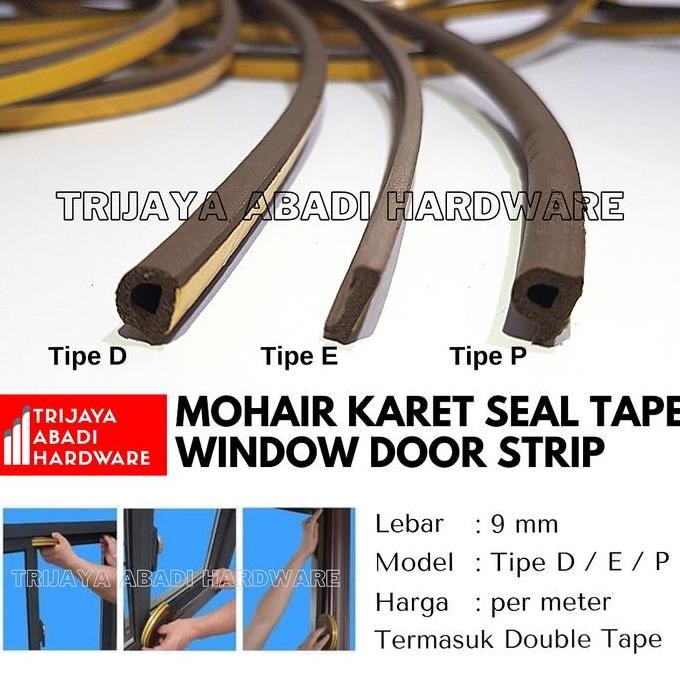 Promo Moher Mohair Karet Seal Double Tape Penutup Celah Pintu Jendela Cod