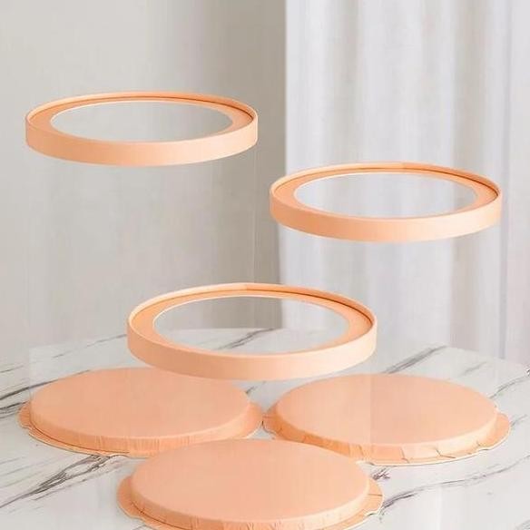 Kotak Transparan Bulat Cake Box Mika Gift Box Mika Atap Transparan