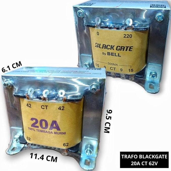Trafo Segi 20A CT 62V Blackgate BELL Travo Kotak