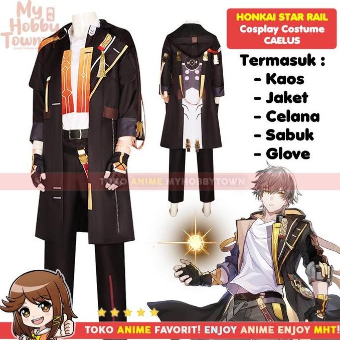 Kostum Cosplay Anime Game Honkai Star Rail Caelus Trailblazer