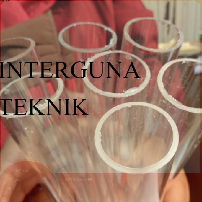 KAORU- PIPA Akrilik ( AKRILIK Pipa Panjang 300mm ) TABUNG PIPA ACRYLIC BENING