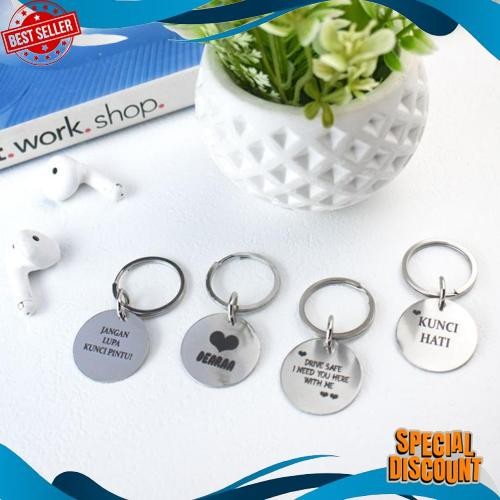 GROSIR Gantungan Kunci Custom Nama / Tag Nama Kucing Anjing