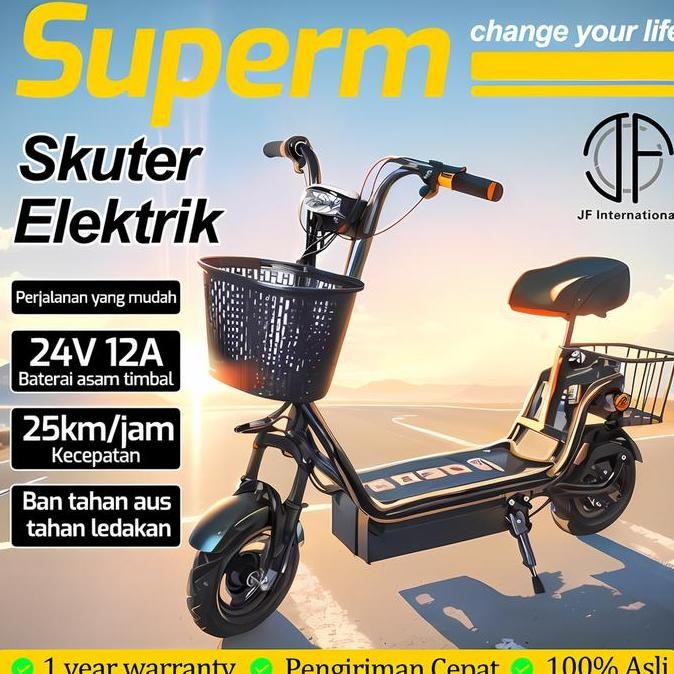 WONDERWEISS- Skuter Elektrik Mini Skuter Elektrik Dewasa Scooter Listrik