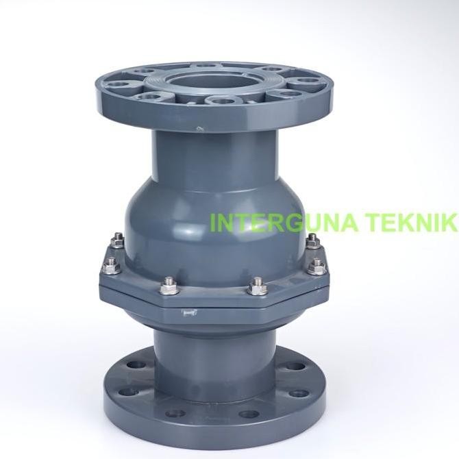KAORU- Check Valve swing Pvc model flange ukuran 4" inch / flap swing check valve JIS 10K 4" inch