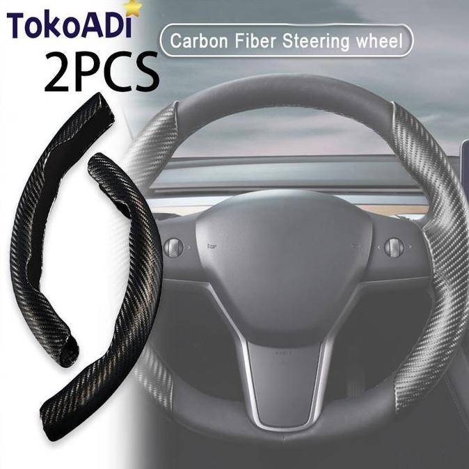 KAORU- Carbon Cover Stir Sarung Stir Mobil Carbon Sarung Stir Carbon Universa