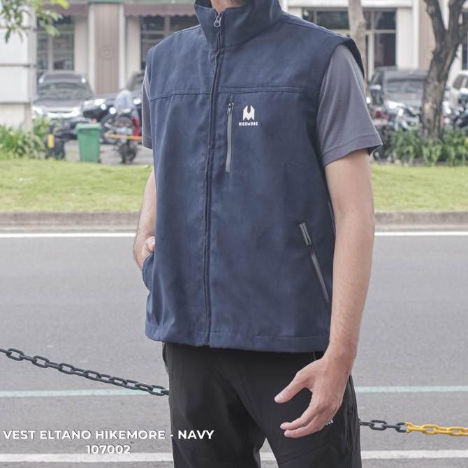 Hikemore Eltano Vest Pria Rompi Motor Tebal Touring Original Vest Outdoor Logo Casual