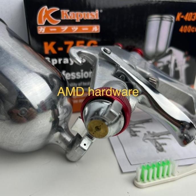 Promo Spray Gun F75 Tabung Atas Spet Semprotan Cat F 75 Angin Kompresor Kapusi Original Japan Cod