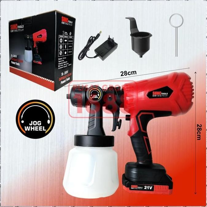 Promo Sunc Tools Mesin Cat Baterai Portable Semprot Cat Baterai Cordless Spray Gun Electric Cod