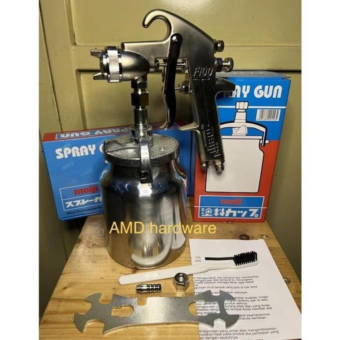 Promo Spray Gun Meiji F100 Tabung Bawah 1000Ml Spet Semprotan Cat Original Cod