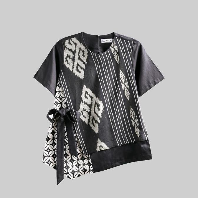 Promo Atasan Batik La Rosa Lengan Pendek COD