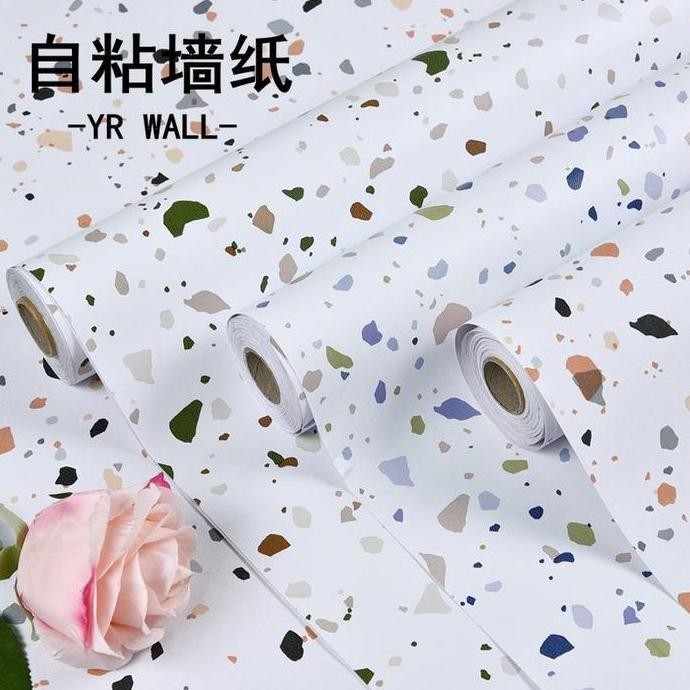 DF308>> Wallpaper LEBAR 60cm Motif Mozaik Wall Paper Stiker Sticker Setiker Dinding Dekorasi Rumah T