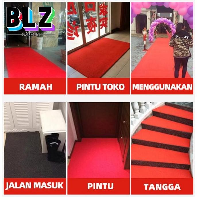 DF301>> Keset Karpet PVC Mie / Bihun Meteran - 100 x 120 biru coklat Hijau Hitam Kain Lantai